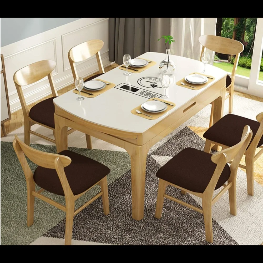 NWT 4pc Stretch Jacquard Dining Chair Seat Covers